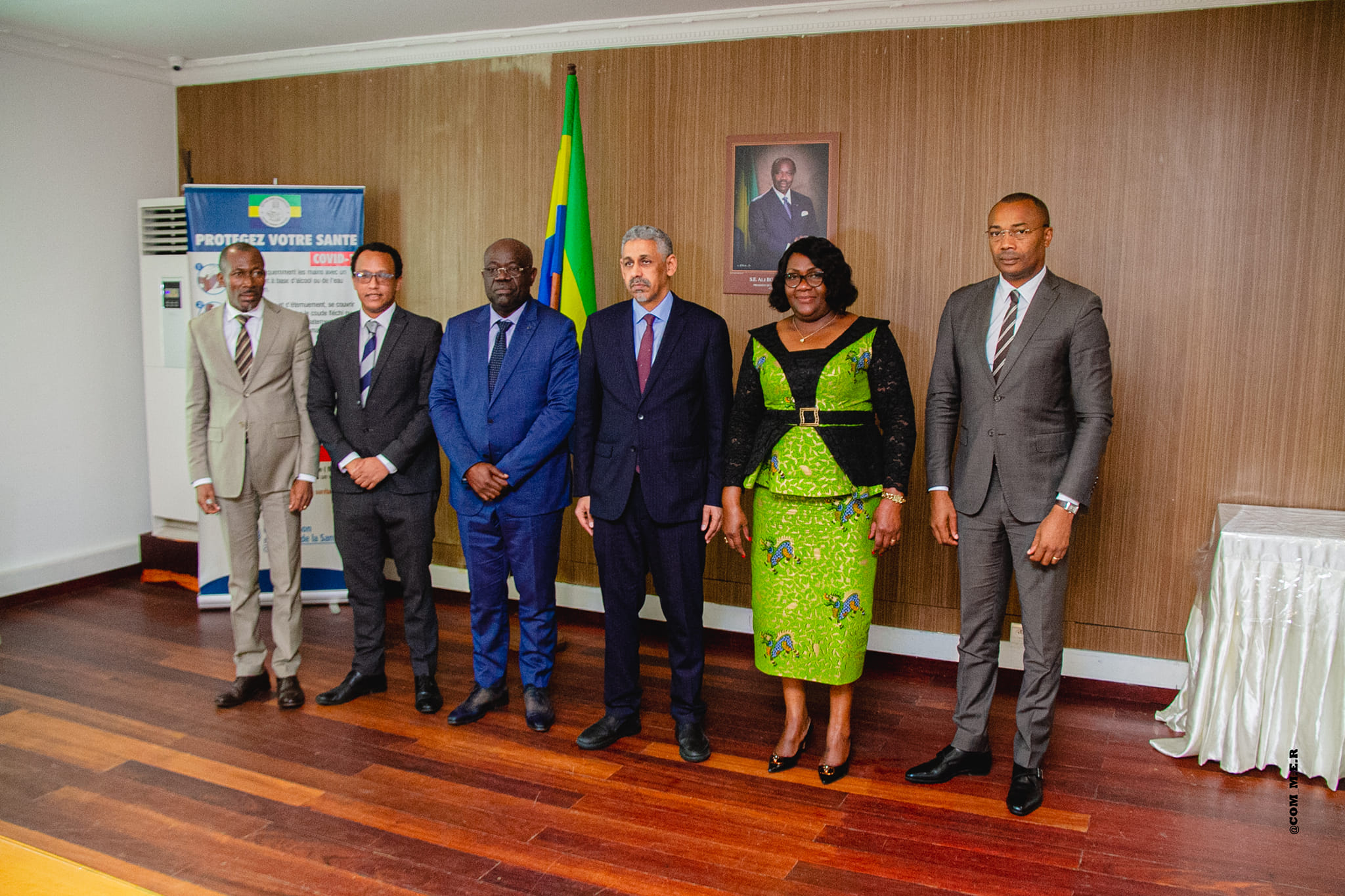 la signature d’une convention entre la Banque Arabe pour le Développement Economique en Afrique (BADEA) et l’Etat gabonais.; Credit: 